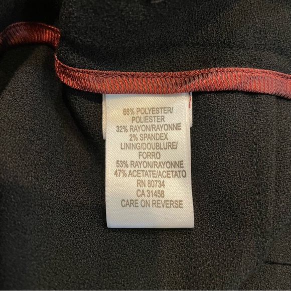 BCBGMaxazria Black Wide Leg Tuxedo Trouser Pants. Size 8L - Picture 8 of 8